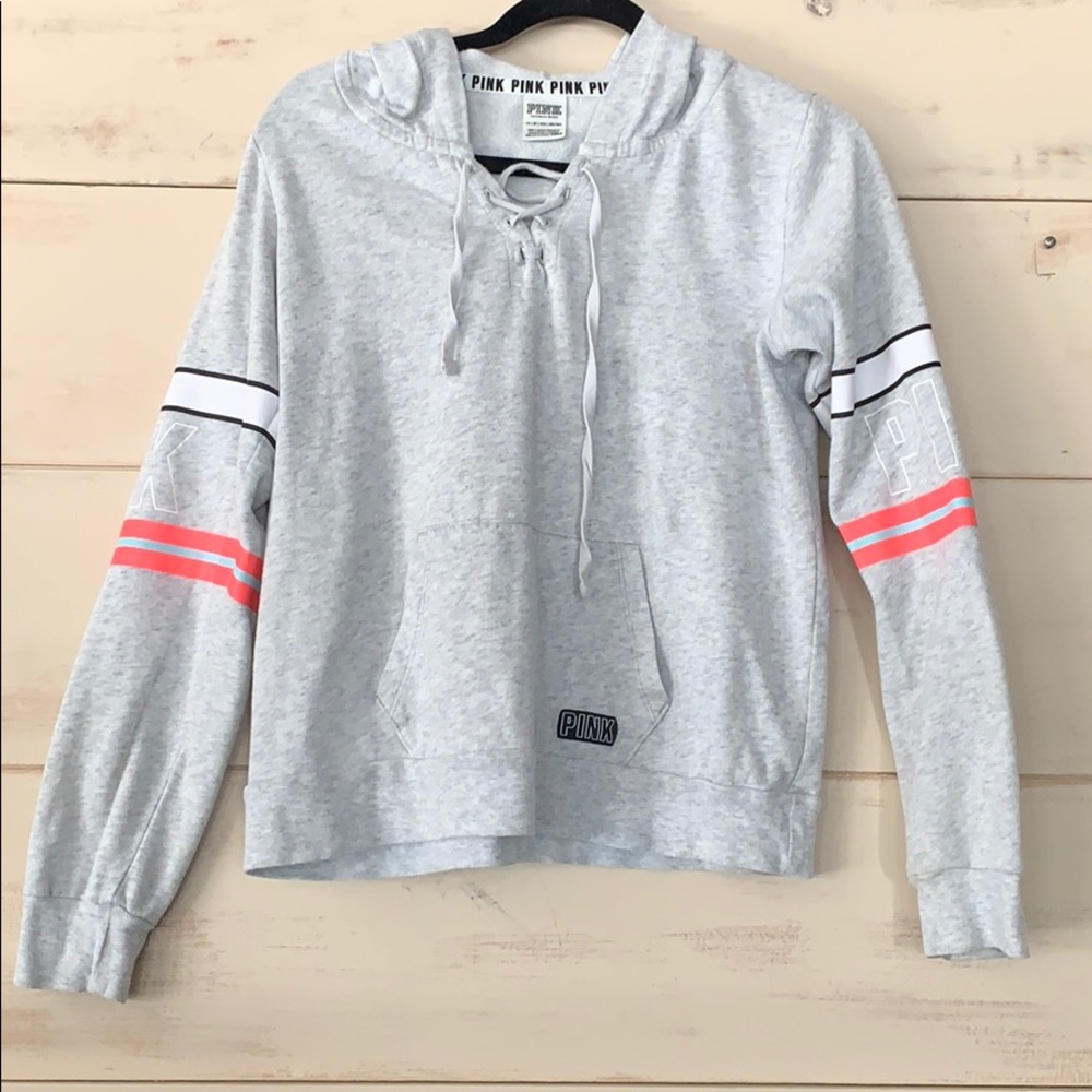Grey Pink Hoodie